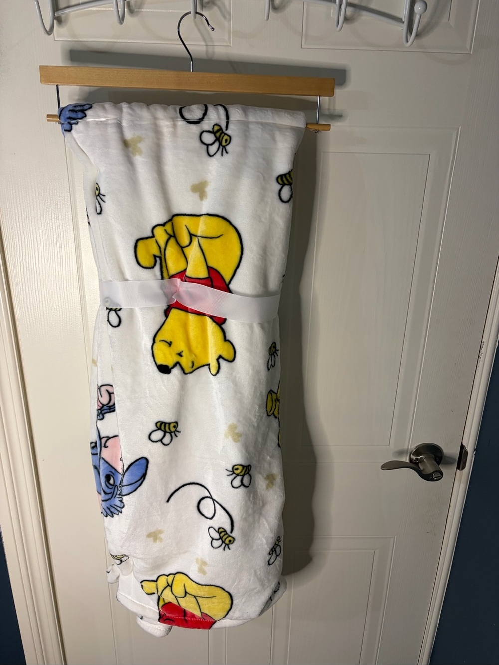 Disney Winnie the Pooh Fleece Throw Blanket - White, Yellow, Red